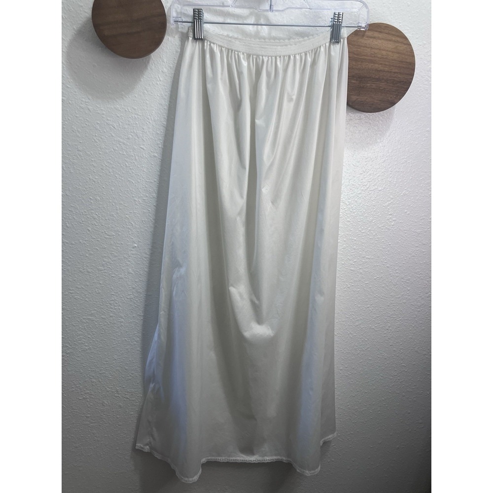 Vintage Henson Kickernick Ivory Nylon Glossy Lace Half Slip XS Coquette Romantic